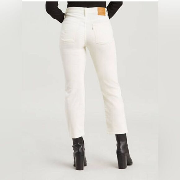 Levi’s Wedgie Straight white Corduroy Pants 24 - Picture 2 of 9